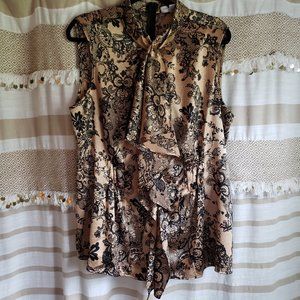 JohnPaulRichard | Oriental Print Ruffle Blouse